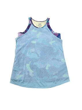 Athleta Girl Youth Blue Purple Printed Racerback Athletic Tank Top XL 14
